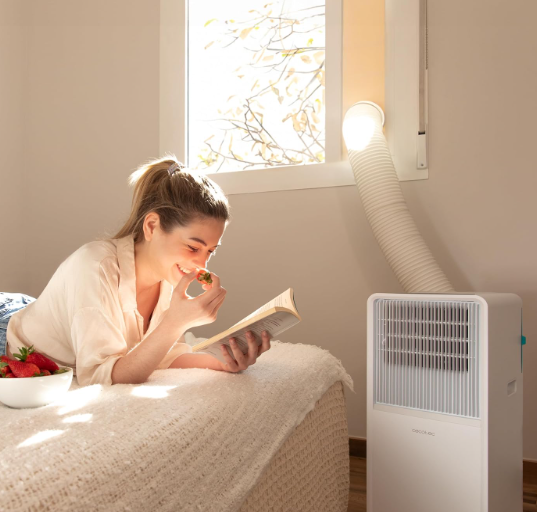 Aire acondicionado portátil Cecotec ForceClima 7550 Style Connected de 7000 BTU con WiFi, mando a distancia y cobertura 14 m²