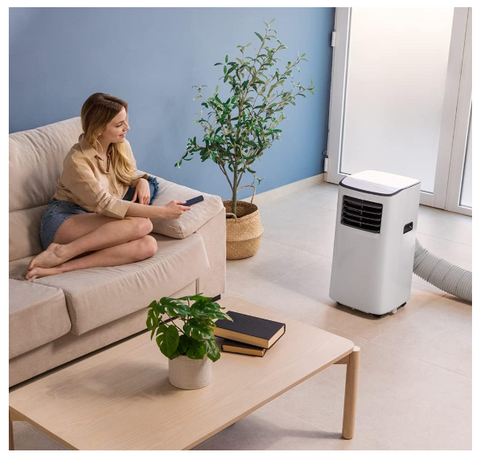 Aire acondicionado portátil Cecotec ForceClima 7500 Connected 7000 BTU con WiFi, mando, control táctil y cobertura 15–20 m²