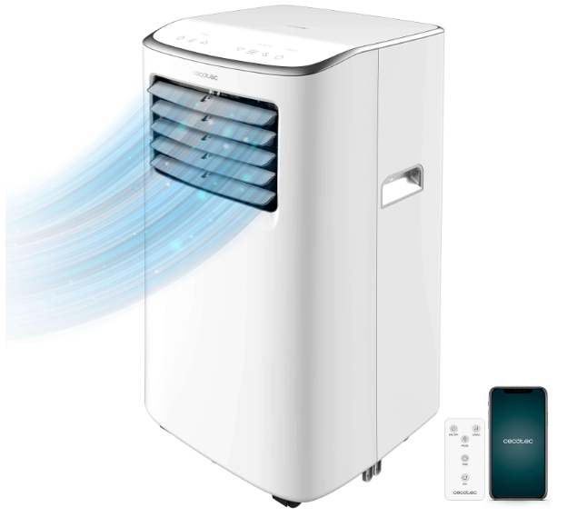 Aire acondicionado portátil Cecotec ForceClima 7500 Connected 7000 BTU con WiFi, mando, control táctil y cobertura 15–20 m²