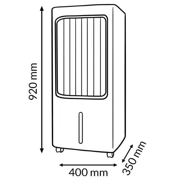 Aire acondicionado portátil evaporativo Leduni 30L 100W con mando a distancia, bajo consumo e ideal para 25–30 m³