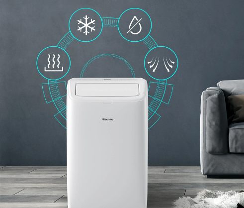 Aire Acondicionado Portátil Hisense APC09QC – 2236 fg/h