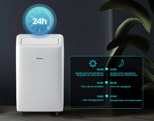 Aire Acondicionado Portátil Hisense APC09QC – 2236 fg/h
