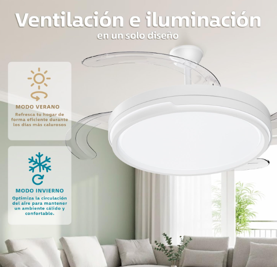 Ventilador de Techo con Aspas retráctiles Leduni