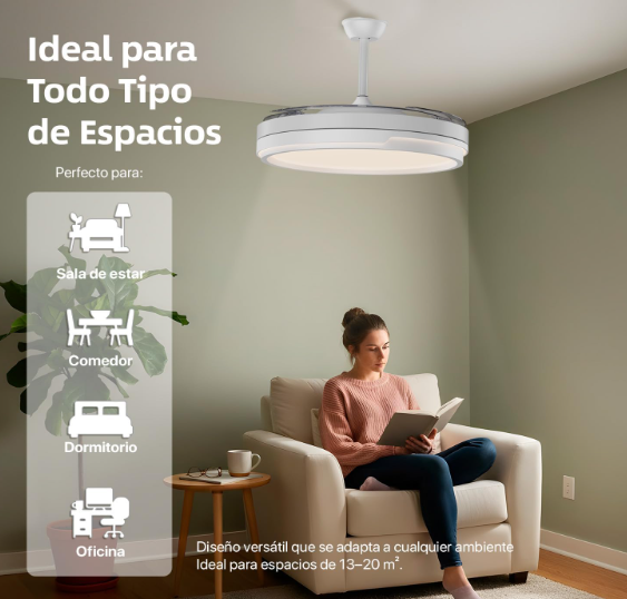 Ventilador de Techo con Aspas retráctiles Leduni